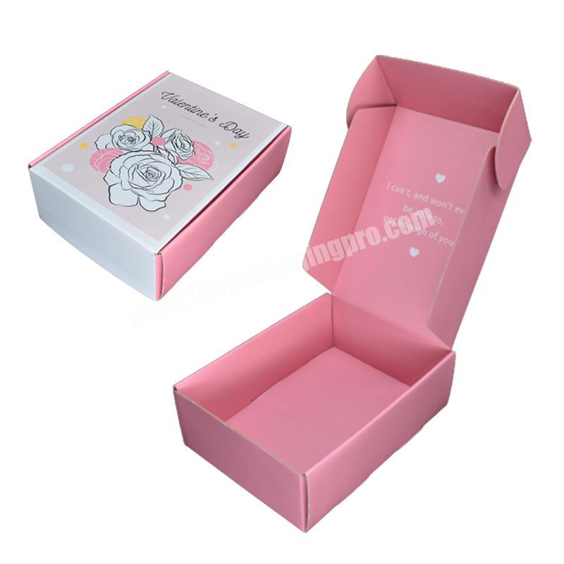 Custom Logo Packaging Box Corrugated Paper Foldable Cardboard Mail Box Inside Clothes Loaded 1703