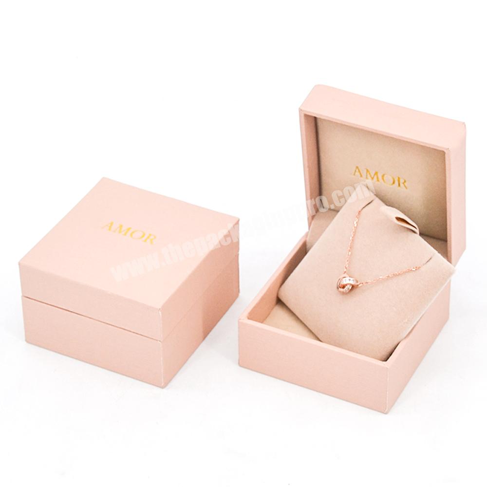 Custom logo printed jewelry boxes gift ring earring necklace jewelry packaging box with logo luxury travel portable jewelry box