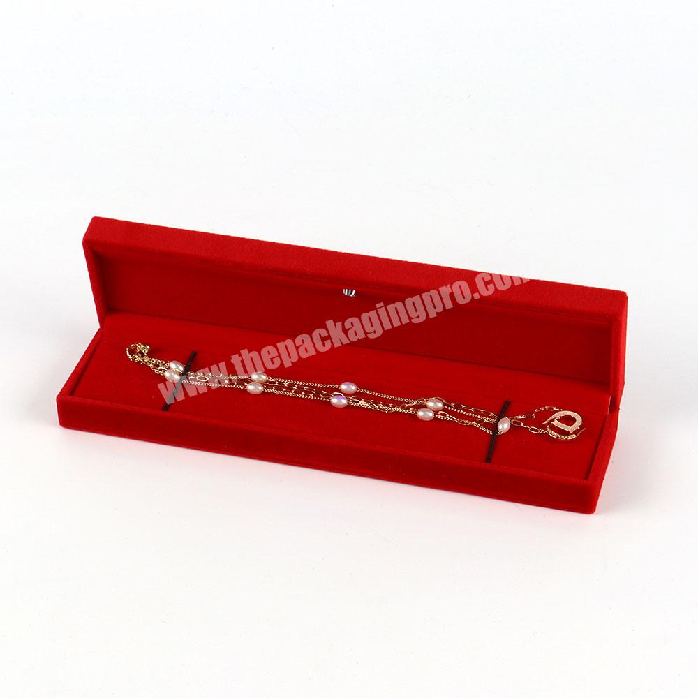 Custom logo red jewelry packaging ring boxes gift box led necklace fashion women custom led light jewelry box