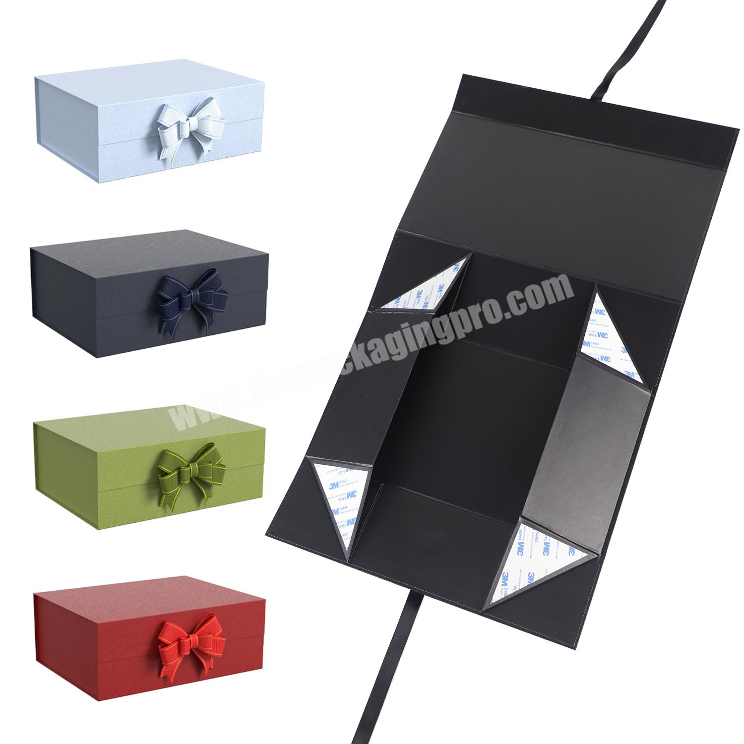 Custom luxury clothing folding box packaging custom black magnetic paperboard gift packaging box for wedding dress