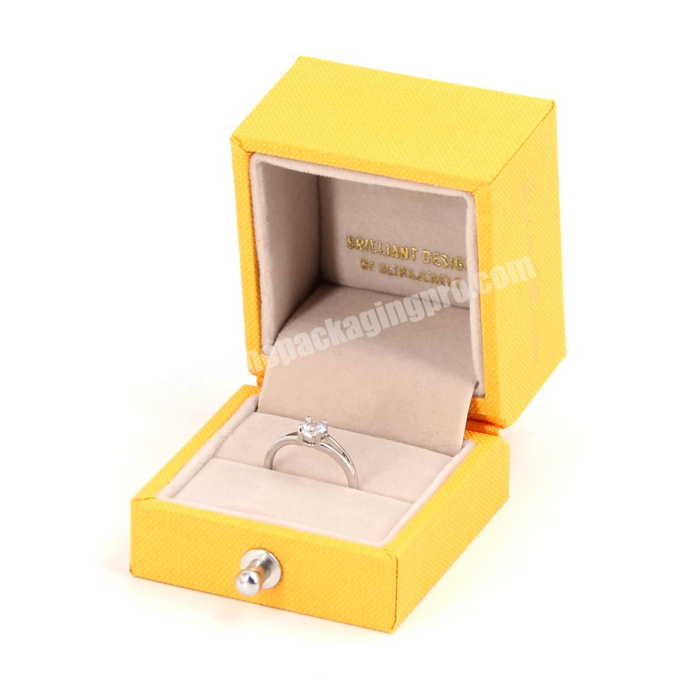 Custom luxury flip cover jewelry packaging ring boxes high quality rose gold jewelry box packaging ring small travel jewelry box