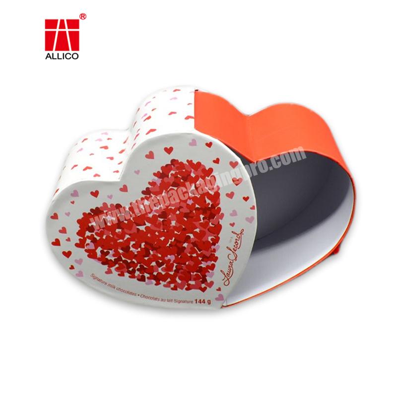 Custom luxury heart shaped gift box christmas gift box decoration rigid paper packaging boxes