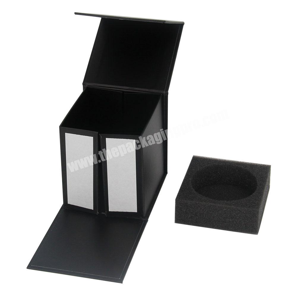 Custom magnet folding paper closure gift box square shaped candle jars with gift boxes candle box packaging eco friendly