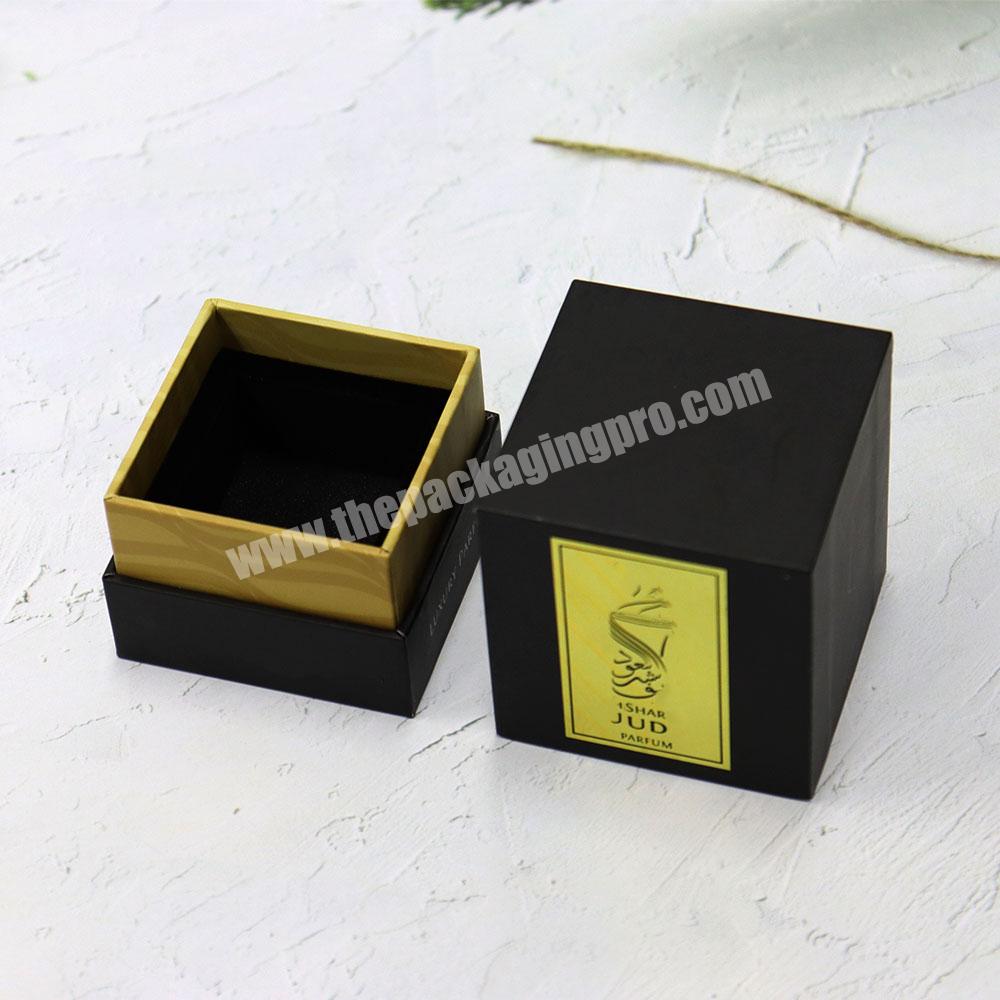 Custom paper square gift box candle packaging paper candle gift box with inserts fragrance candle heaven and earth gift box