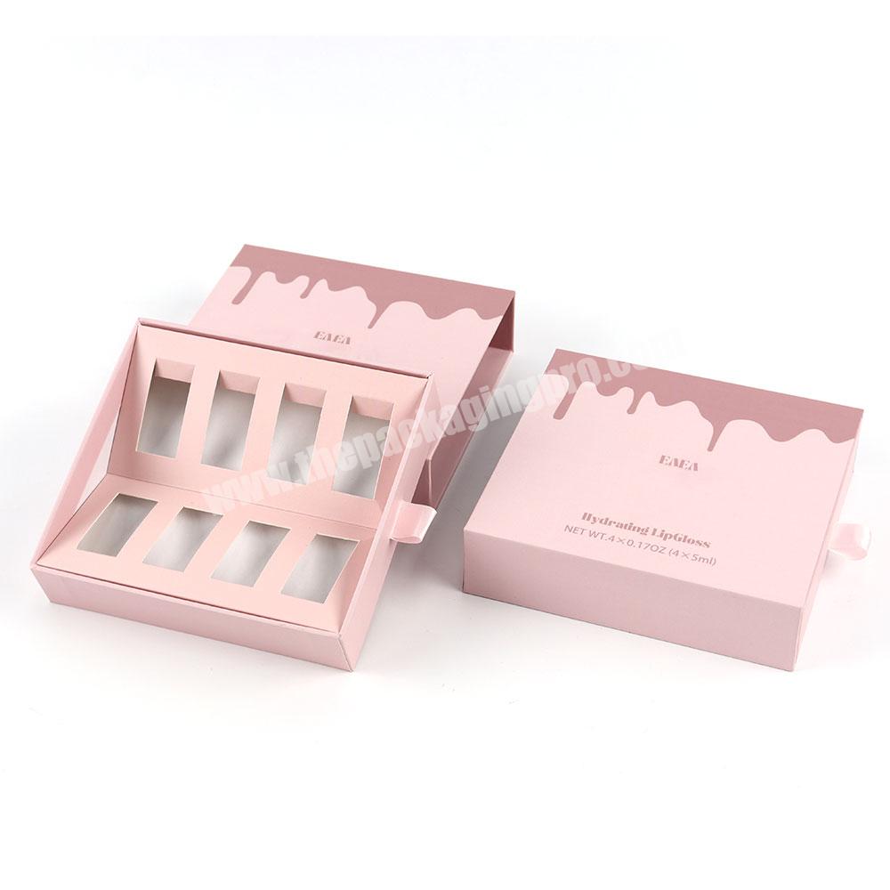 Custom pink cosmetic box perfume bottle skincare cosmetic packaging box cosmetics perfume box wrapping machine