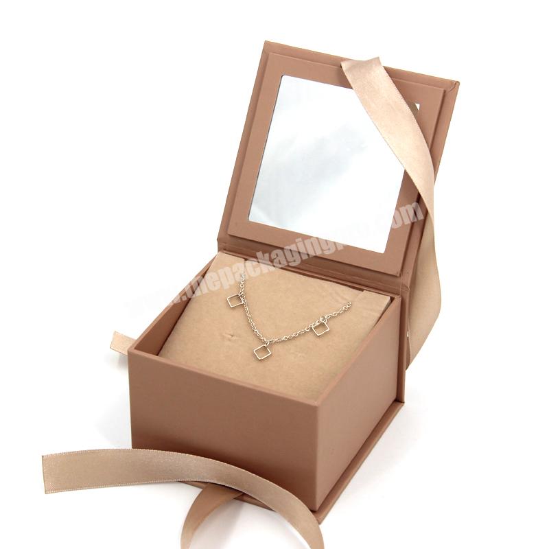 Custom portable wedding luxury jewellery packaging ring coffin tin box pink white large earrings ring storage velvet ring box