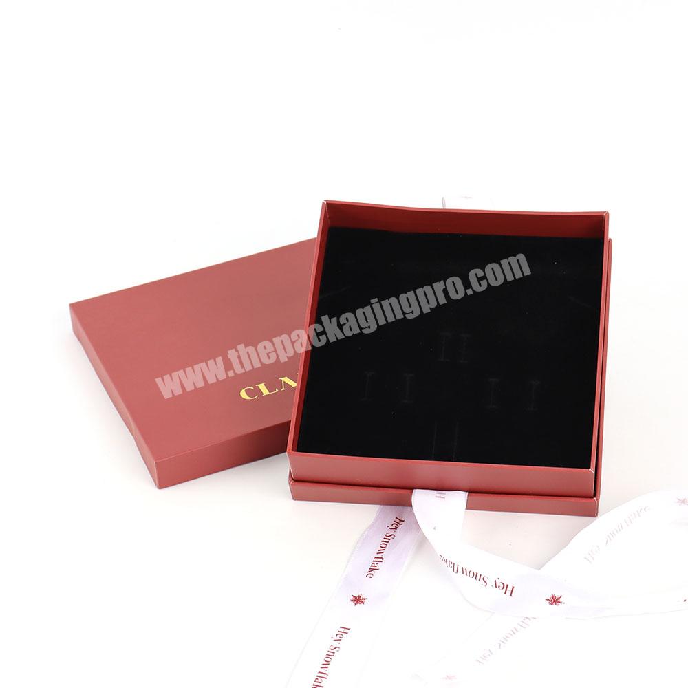Custom presentation box jewelry packaging luxury engagement ring jewelry earring necklace box ring gift box with ribbon