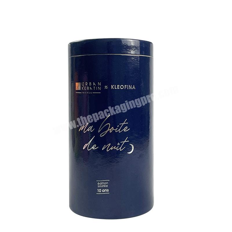 Custom printing paper tube for cosmetic packaging cardboard round box luxury gift box