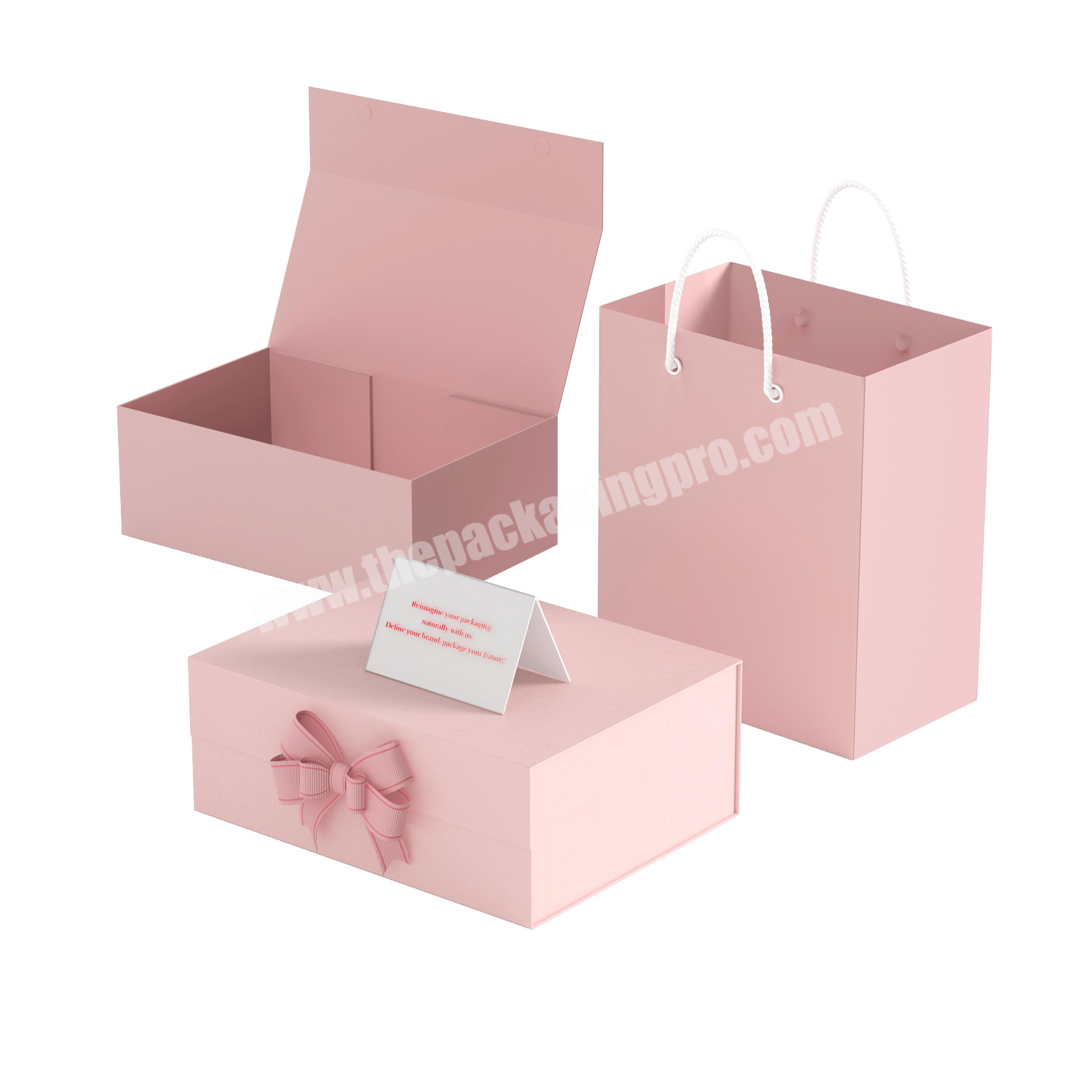 Custom recyclable personalised bridesmaids valentine's mens wedding paper packaging set square ribbon luxury gift pack boxes