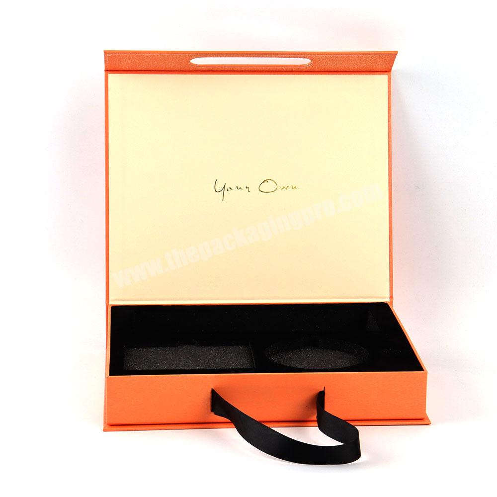 Custom ribbon sweet box cosmetic cardboard skin cosmetic paper packaging box cosmetics eco boxes luxury packaging