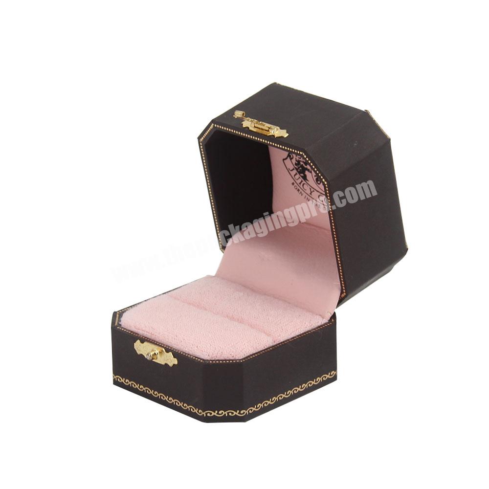 Custom vintage style jewelry packaging gift box portable rectangular jewelry box packaging velvet lined jewelry boxes