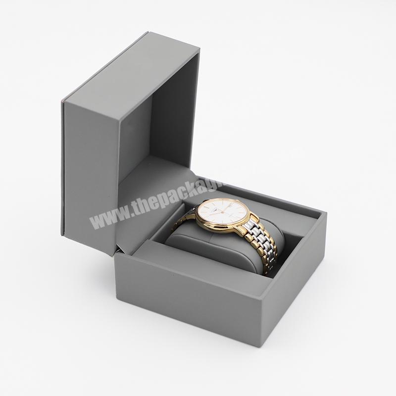 Custom wholesale luxury funky pu leather watch band display box set fashion jewelry storage box organizer gift box packaging