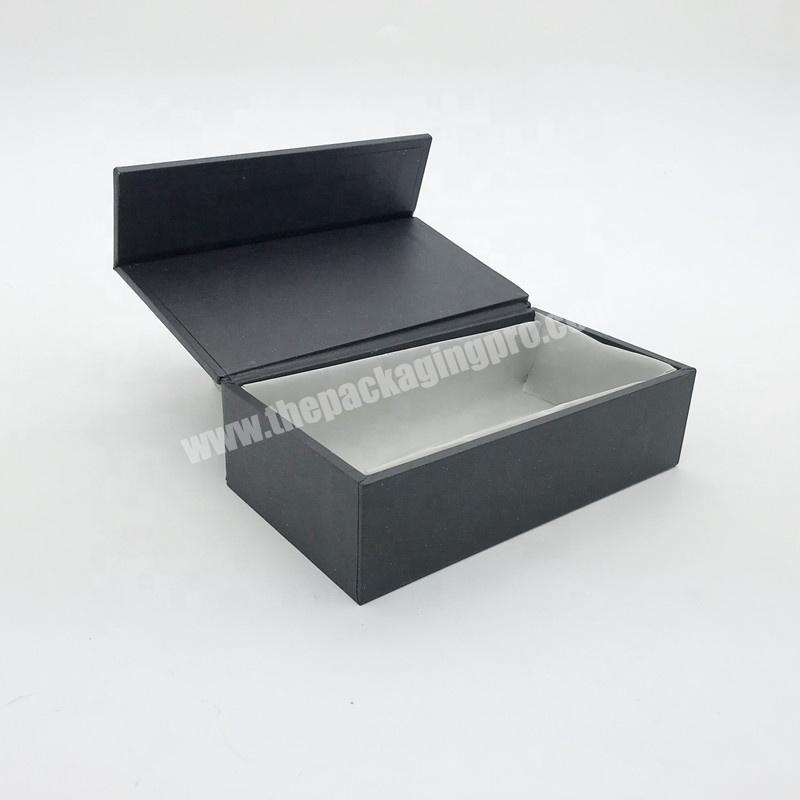 Customize Black Magnetic Cardboard Paper Board Kraft Whiskey Mailer Express Packing Gift Box