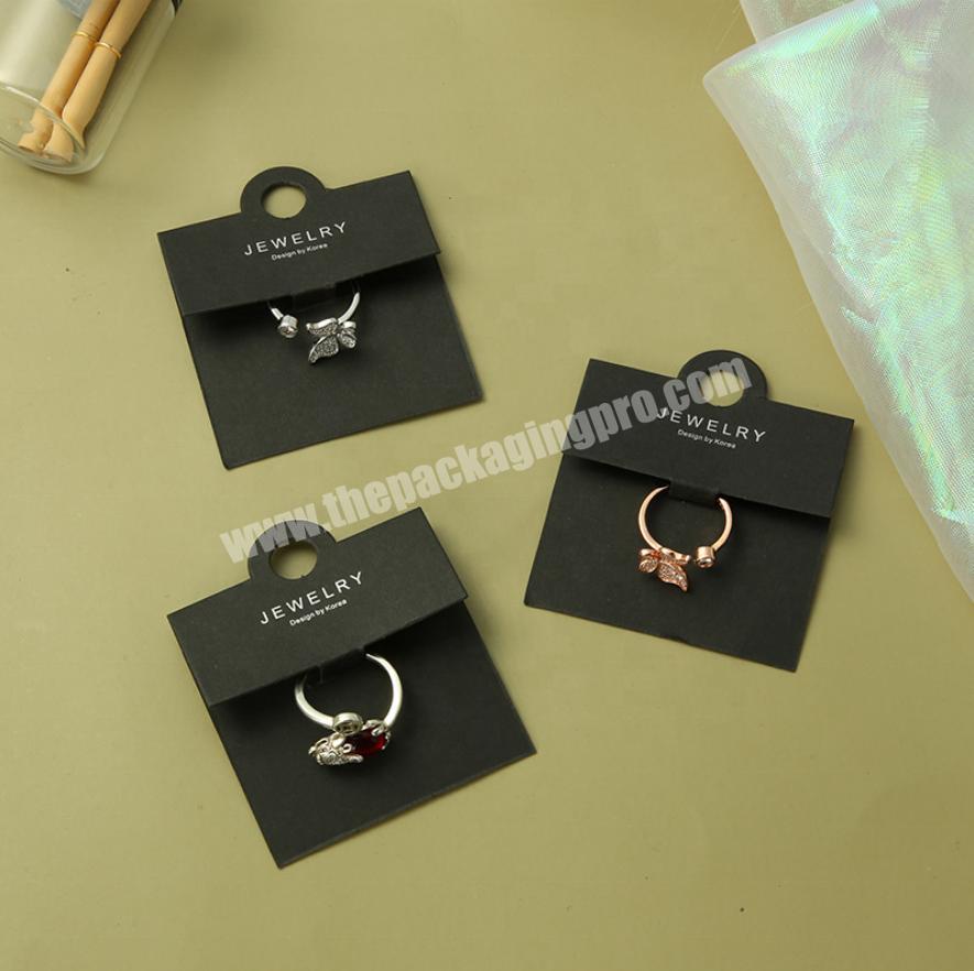Customize Paper Jewelry Display Card Holder Cardboard Hanging Jewelry Card For Hoop Earring