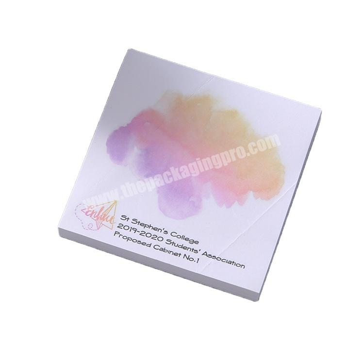 Customized 3x3 Inches Die Cut Shape Sticky Notes 100 sheets Memo Pad with Printing Company Logo