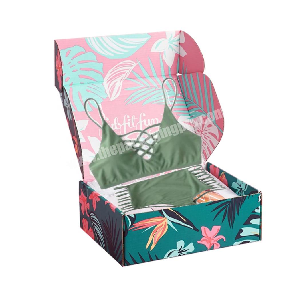 Customized Bikini Delivery Shipping Mailer Cardboard Box Swimsuit Bikini Packaging Box