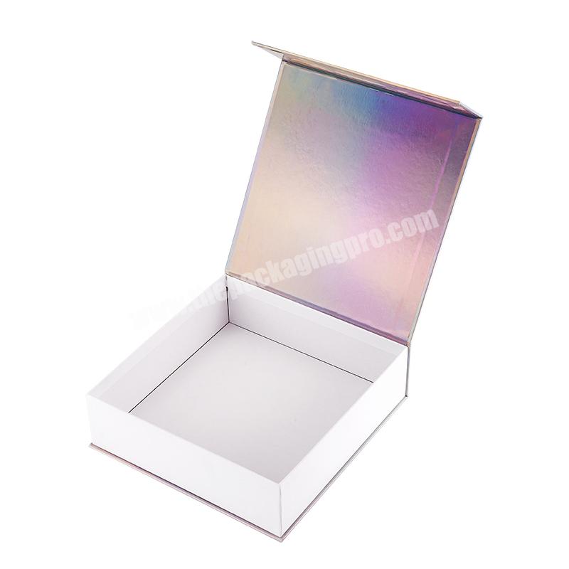 Customized Eco Printed Holographic Cosmetic Paper Packaging Boxes Luxury Gift Box with Custom Logo