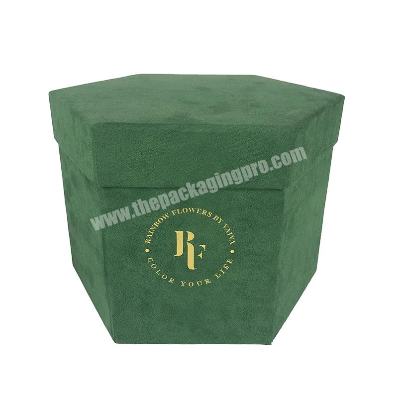 Customized Logo Cardboard hexagon Shaped Boxes Wedding Valentines Day Gift Packaging Paper Box
