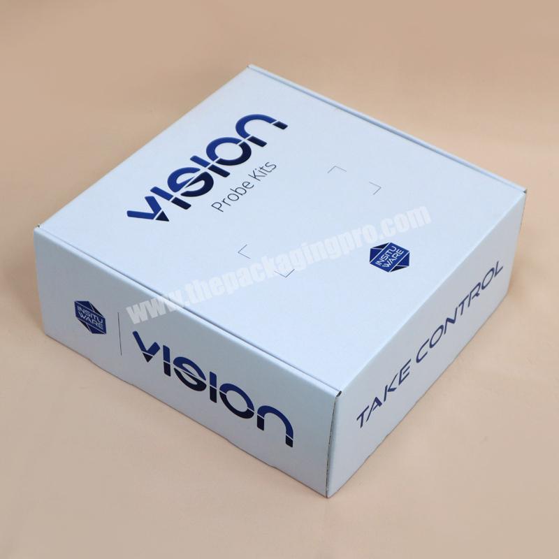 Customized Logo Foldable Corrugated Paper Small White Carton Clothes Gift Mailer Box Cardboard Packing Boxes for Shipping