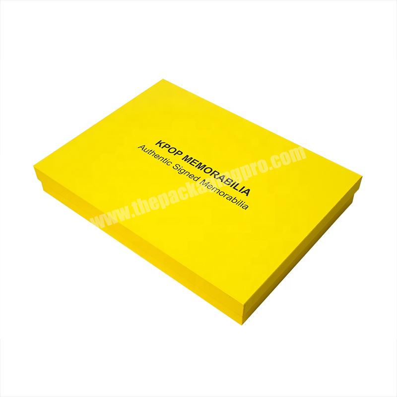 Customized Logo Size  Printing Paper Packing Boxes Eco Friendly Yellow Packaging Box High Quality Cardboard manufacturers