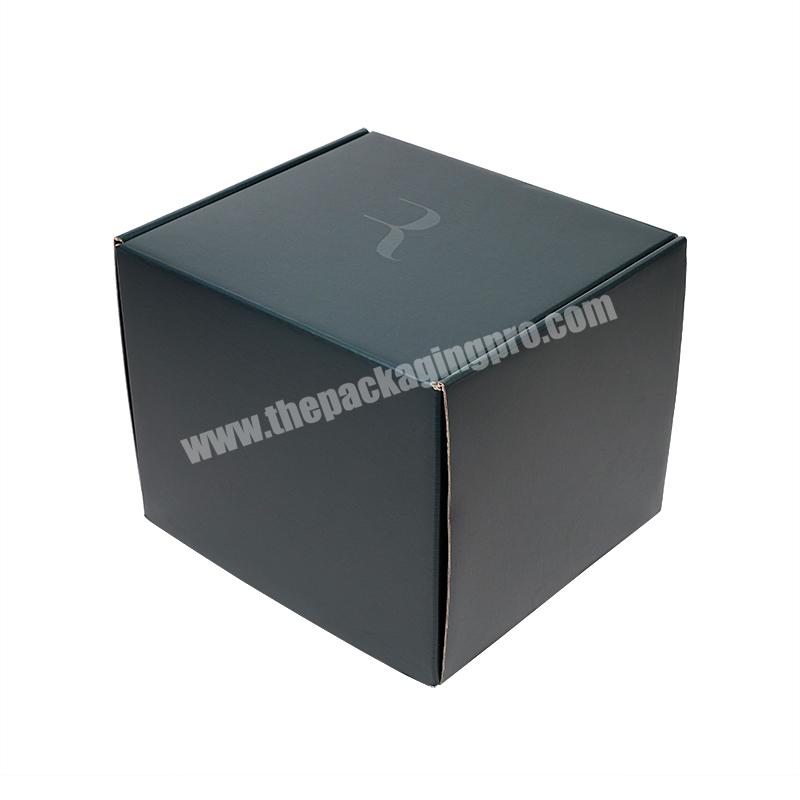Customized Printing Logo Eco Friendly Black Box Packaging  Corrugated Cardboard Mailing Box manufacturers