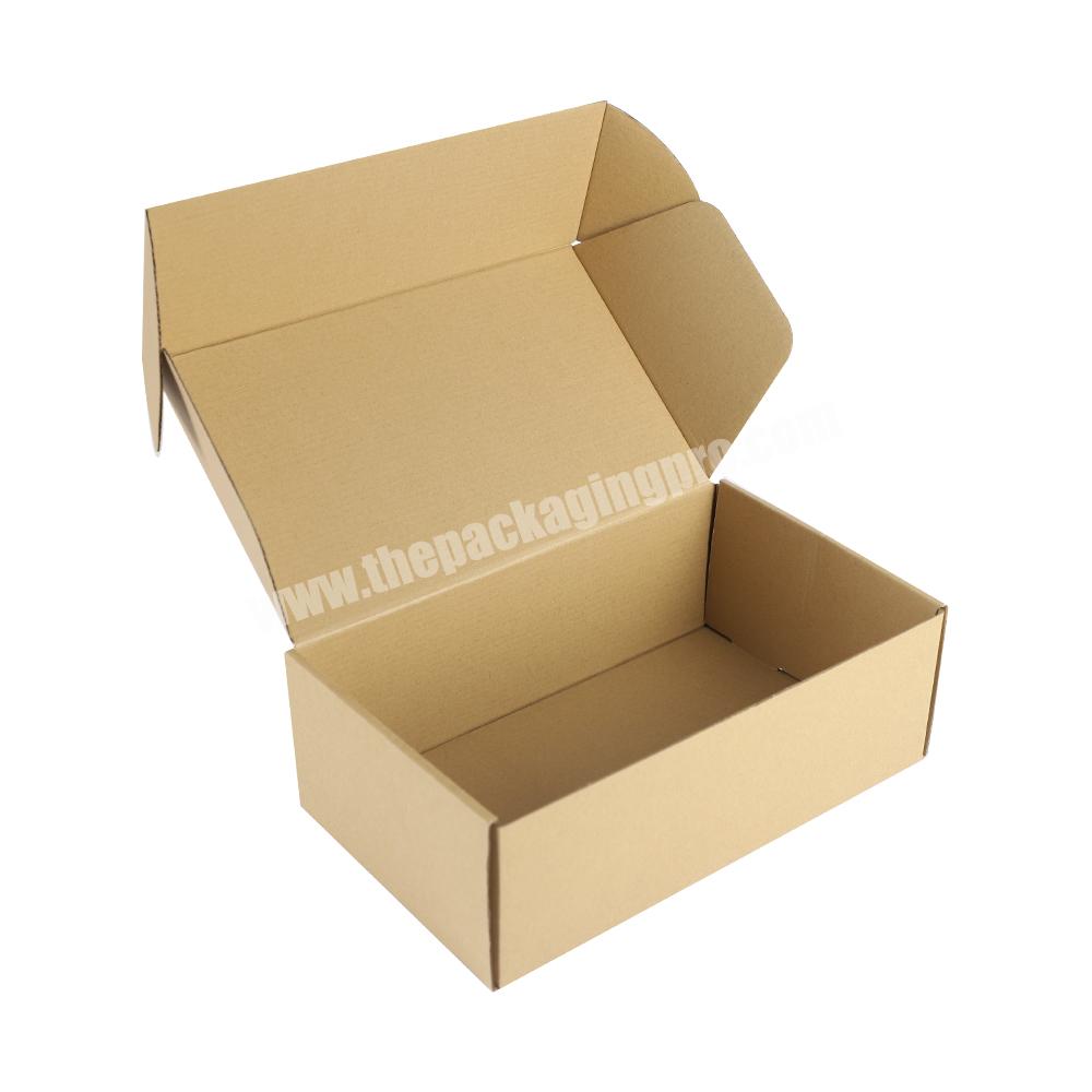 Customized Printing Logo Eco Friendly Brown Kraft Color Box Packaging E Flute Corrugated Cardboard Mailing Box manufacturers