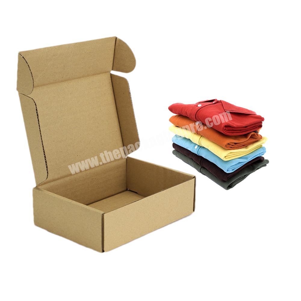 Customized eco sustainable corrugated kraft shipping mailer packages box cute luxury clothing box packaging and logo printing