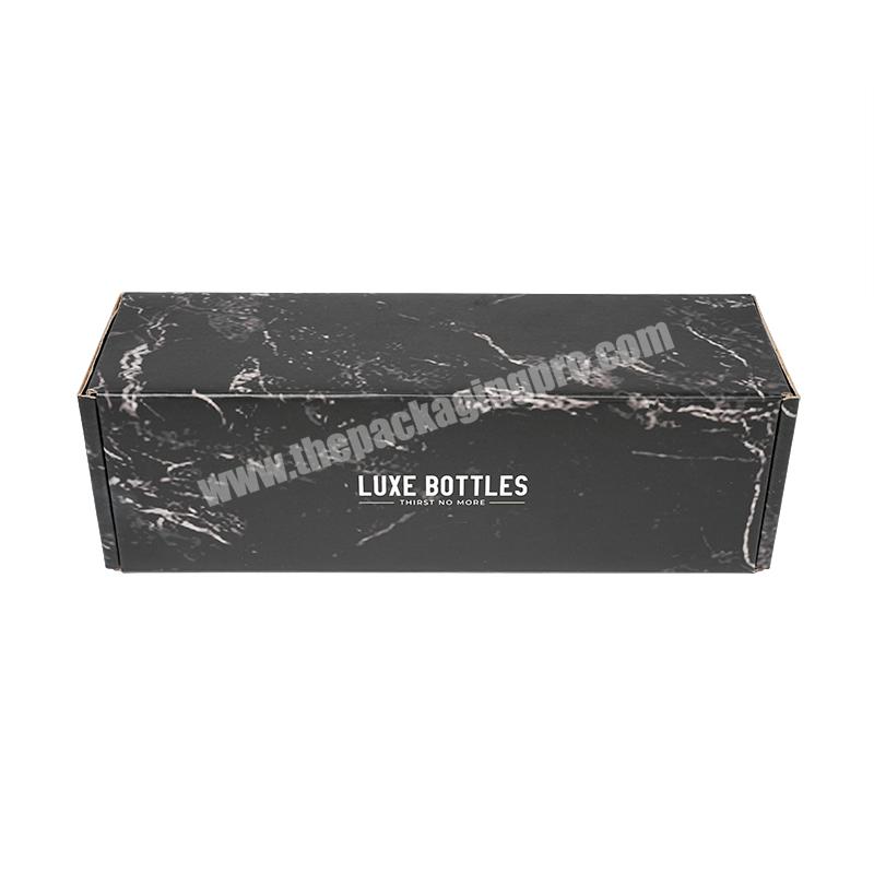 Customized logo matte black shipping corrugated jewelry box  Small Size gift paper mailer box