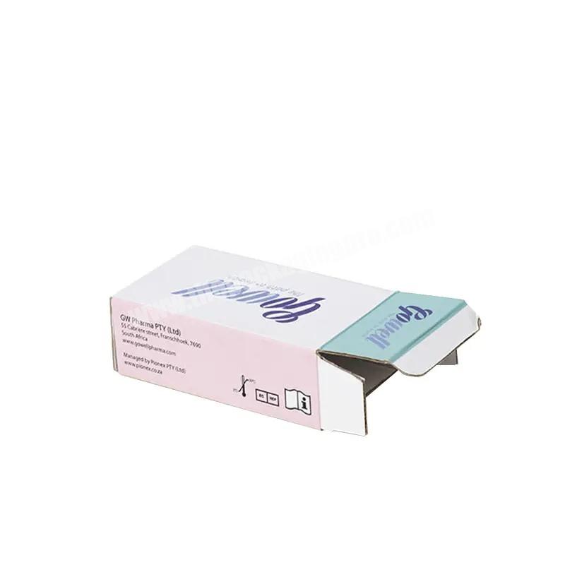 Customized makeup packing folding paper cards boxes white card paper box