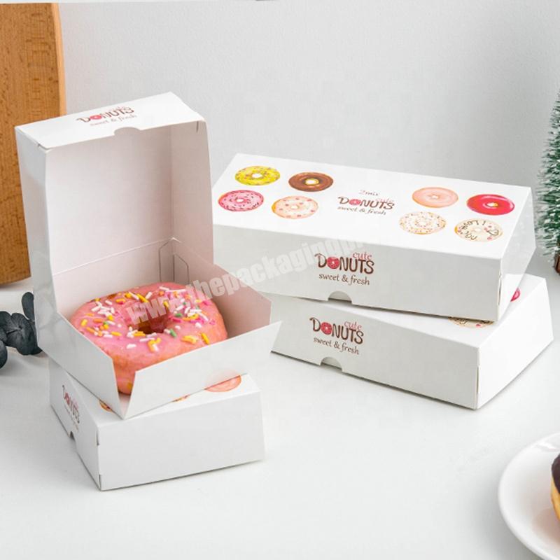 Disposable Bakery Packaging Box Biodegradable Pastry Doughnut Packaging Paper Box