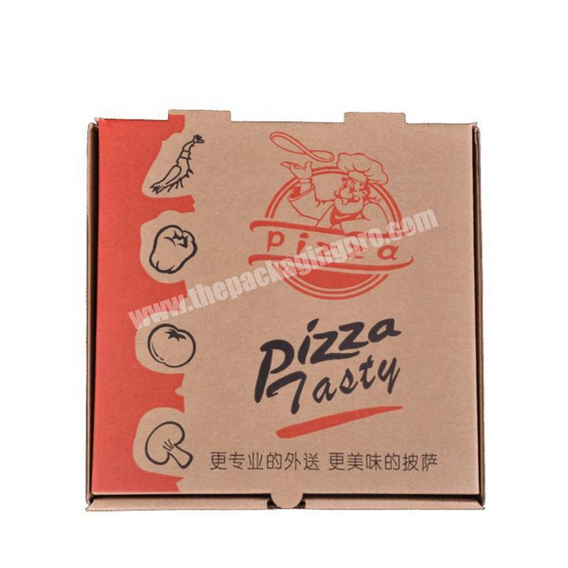Disposable pizza box printing 6 7 8 9 10 12 inch portable blank corrugated board pizza boxes