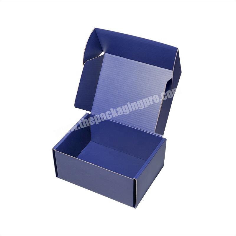 Double Side Blue Color Printing Corrugated Paper Shipping Gift Paper Boxes