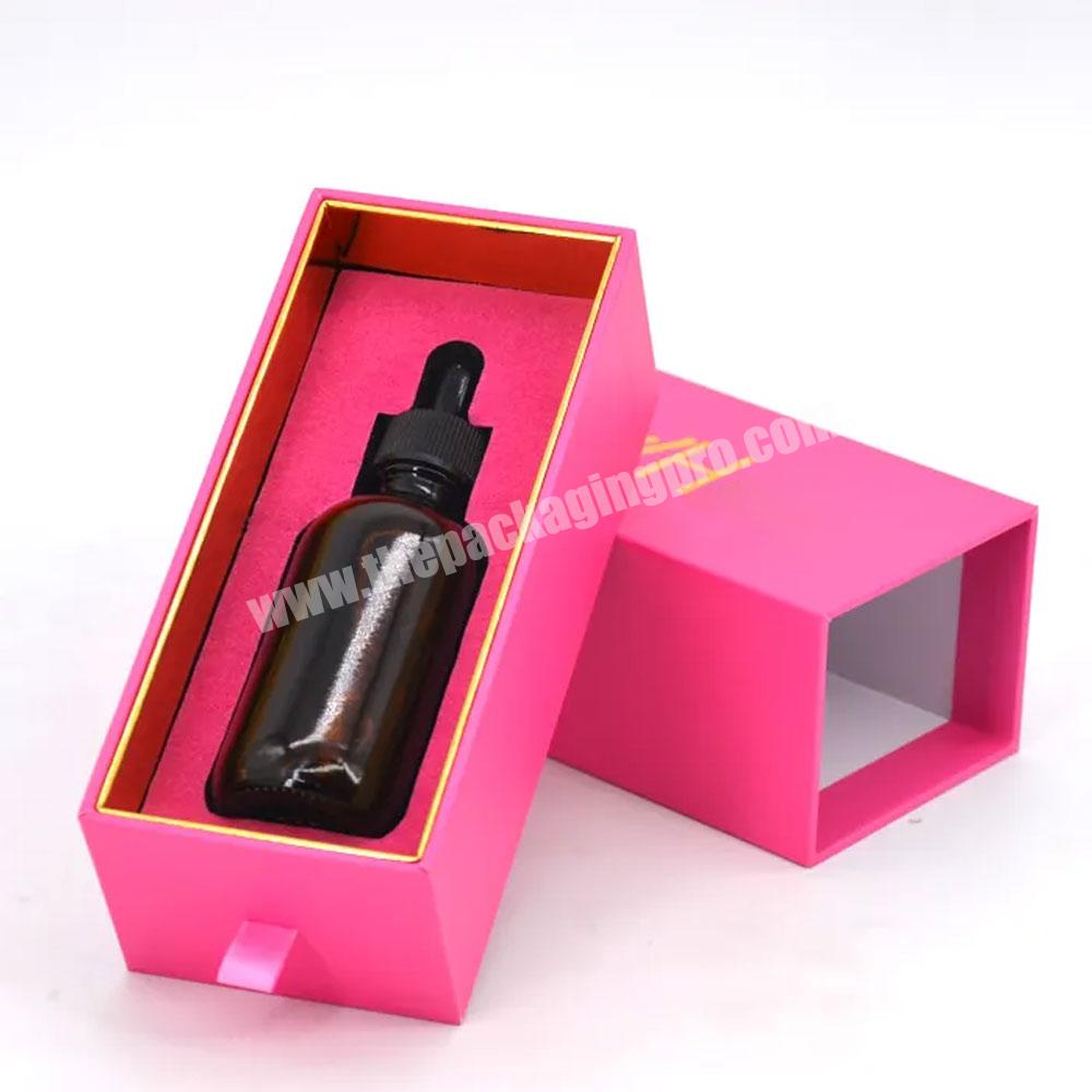 Drawer box packaging perfume square gift box with ribbon paper packaging gift cosmetic essential oil custom drawer perfume box