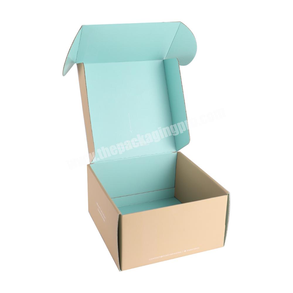 Eco friendly recycled biodegradable cosmetic skin care clothes mail aircraft brown cardboard shipping box packaging paper boxes