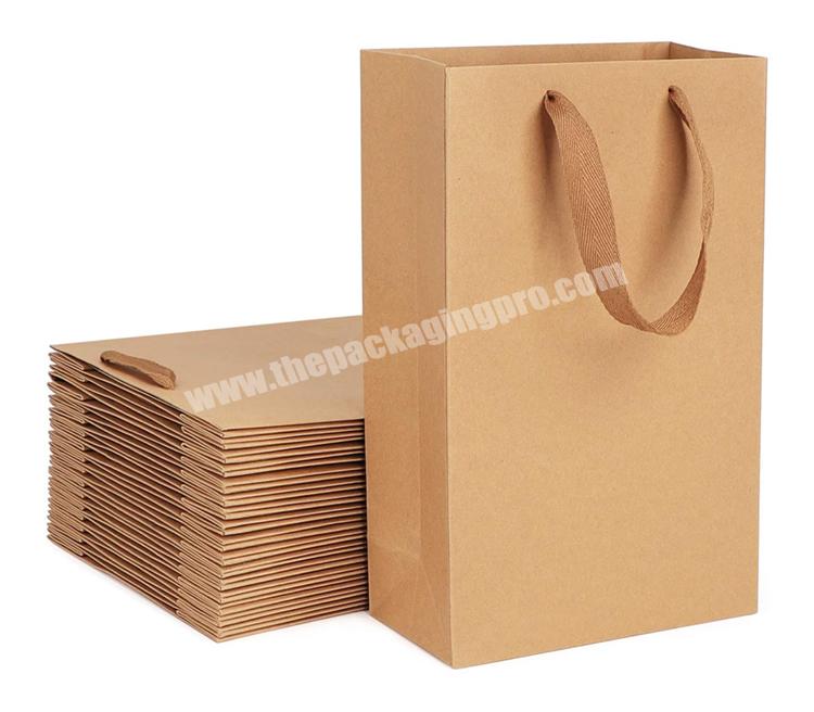 Environmentally friendly packing material recyclable custom size printed colour logo packaging kraft paper bag