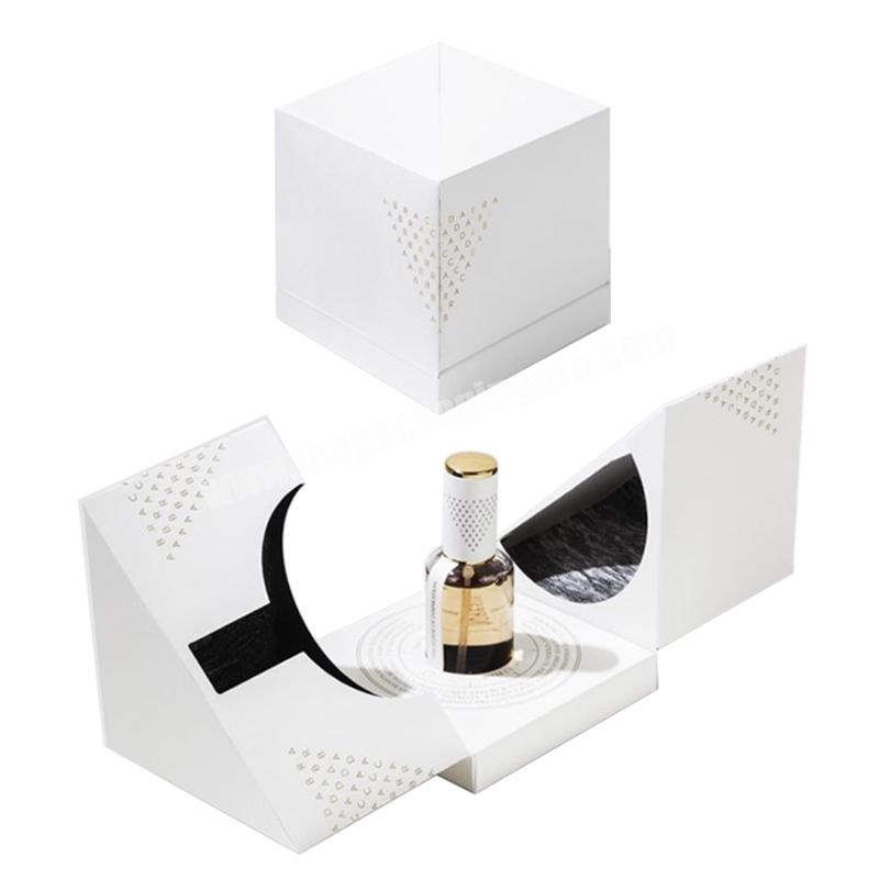 Essential oil gift box perfume cosmetic boxes skincare white cardboard perfume custom packaging 50 ml bottle gift perfume box