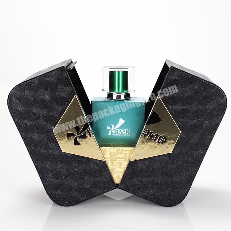 Factory Wholesale High-end Black Rigid Square Popularity   Cardboard Paper Packaging Perfume bottle Custom Box with Logo