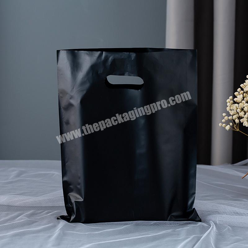 Factory price flat mouth clothes bag gift shopping bag custom logo plastic handbag