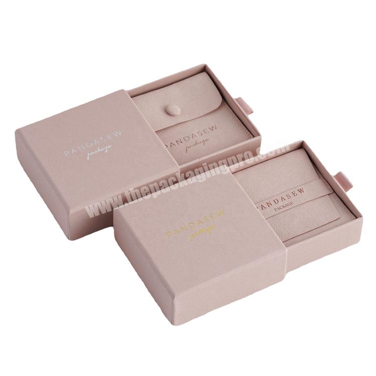 Fancy Luxury Custom Logo Printed Sliding Jewelry Drawer Packaging Rigid Cardboard Box