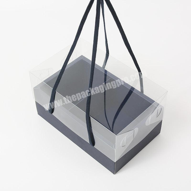 Flower Box Square Handheld PVC Transparent With Rose Boxes Flower Packaging Gift Box For Mother'S Day Valentine'S Day