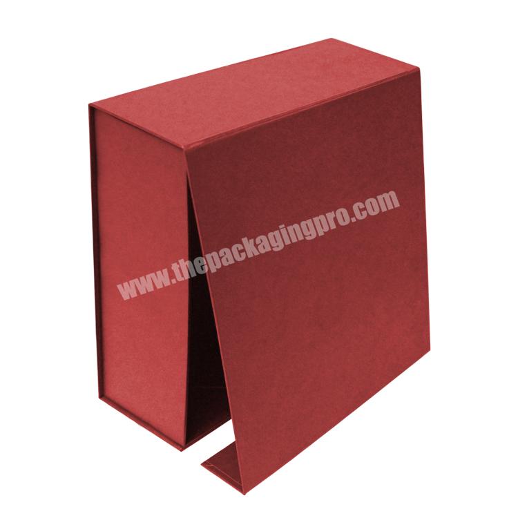 Folding Packaging Magnet Paper Boxes Custom Foldable Red Cardboard luxury Magnetic Gift Box