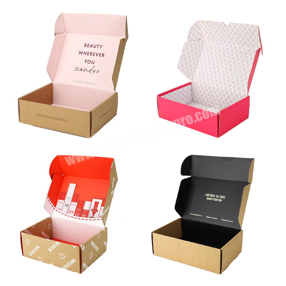 Free Design Custom Logo Eco-friendly  Self Care Natural Beauty Packaging Box Mailing Shipping Boxes Black Paper Mailer Box