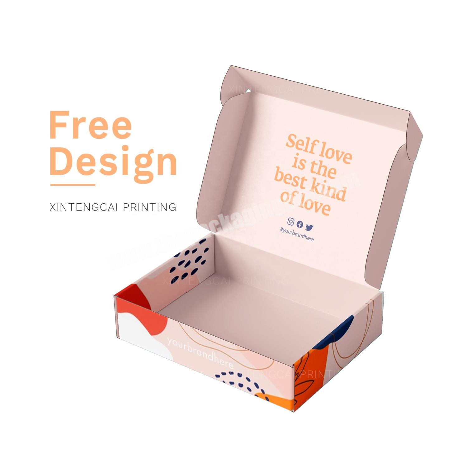 Free Design Light Pink Custom Logo Printing Self Care Subscription Eco-friendly Mailer Box, Gift Craft Packaging Shipping Box