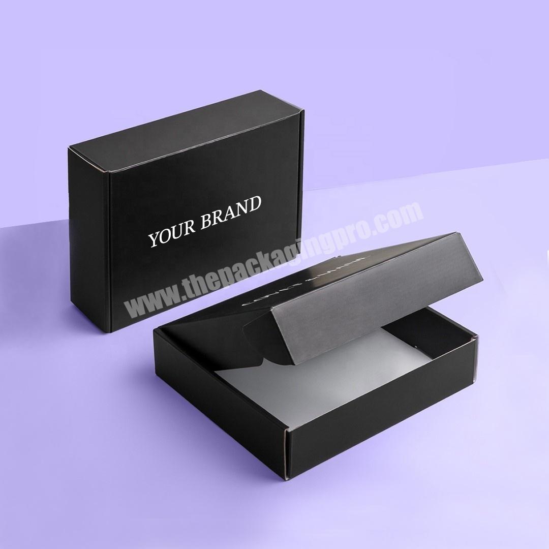 Free Design Mailer Packing Custom Black Mailing Packaging Boxes Cardboard Clothing Package Box Luxury Gift Paper Box