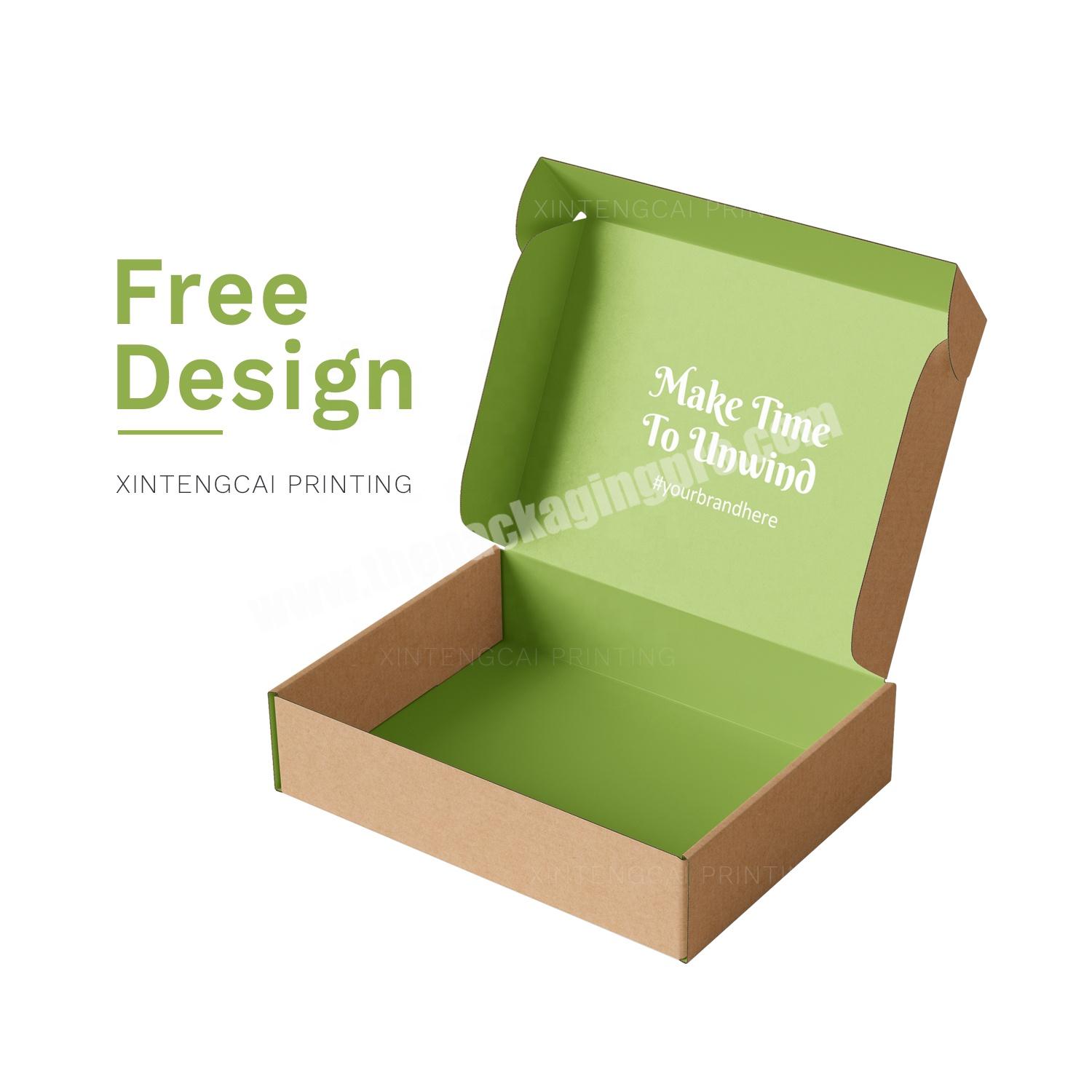Free Design Natural Green Custom Logo Tea Bag Packaging Paper Boxes, Mailer Shipping Box for Tea  Snack  Food Subscription