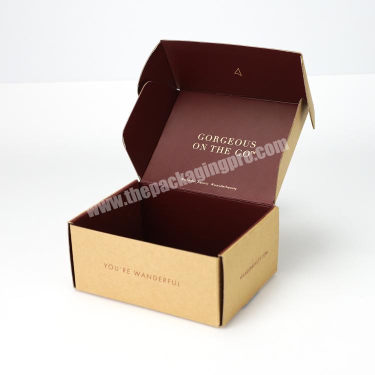 Guangdong Custom red Corrugated Shipping Display Box Recycled Brown Kraft Paper Package Mailing Cardboard Shoes Packaging Box