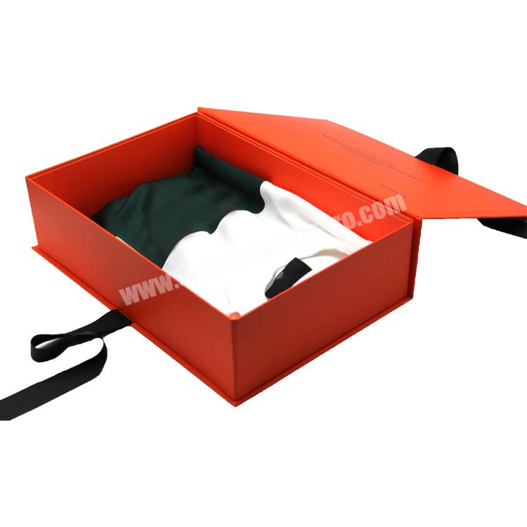 High-End Factory Custom Logo Fold Magnetic t Shirt Clothing Packaging Gift Box Custom Shirt Box Luxury Clothing Packaging
