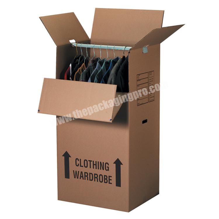 High Quality Custom Packaging Clothing Corrugated Carton Shipping Moving Eco Friendly large Wardrobe Corrugated Box