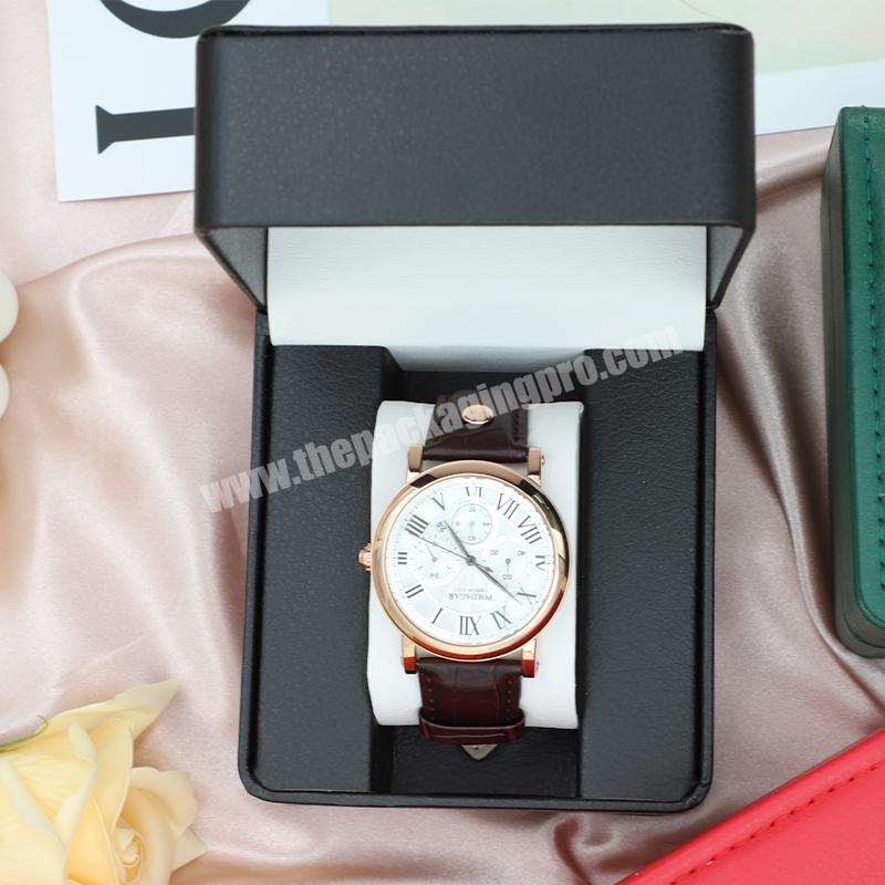 High quality luxury rustic leather bote a bijoux square jewelry display case clamshell ladies watch set storage gift box