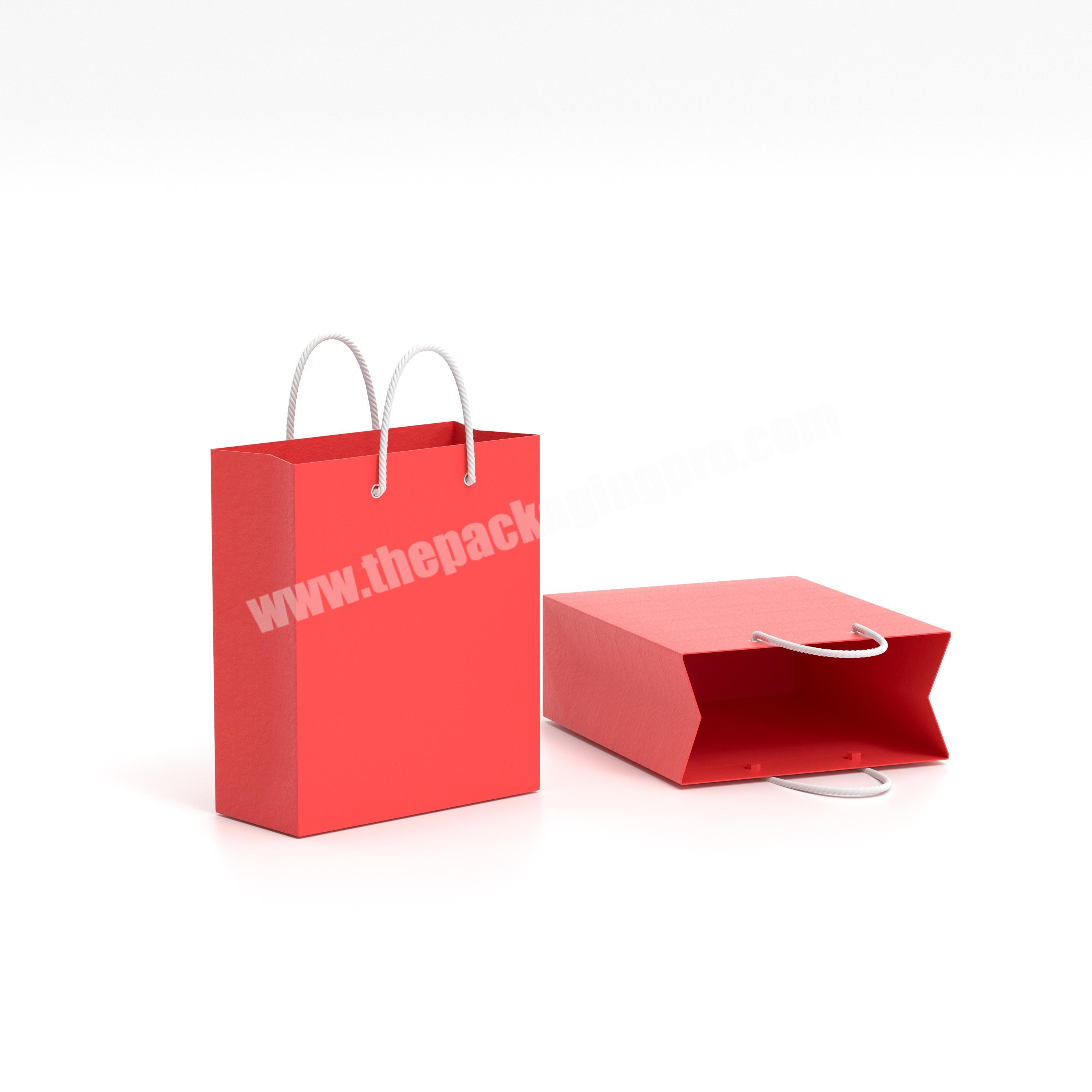 Hot Retail Merchandise Bags Pink Shopping Kraft Paper Party cosmetic gift bags packaging boxes for small business